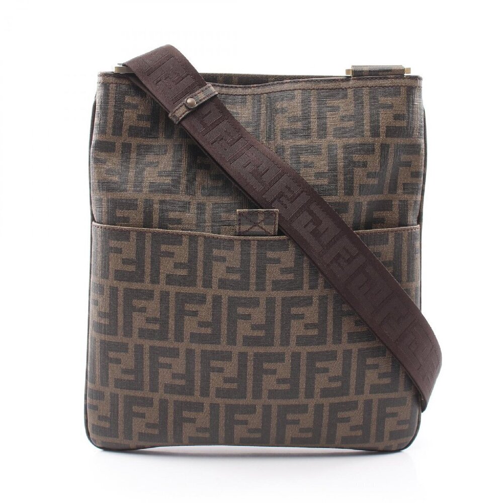 Fendi Zucca Canvas Shoulder Bag